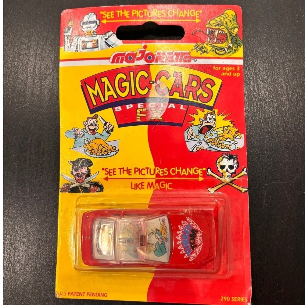 Vintage Majorette Magic Cars Turkey Tom 290 Series Red Diecast Car 1990 NIP